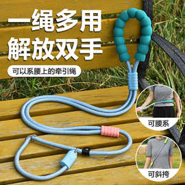 多功能狗狗牵引绳防爆冲p绳小型犬防挣脱P链大型犬拴狗绳遛狗神器