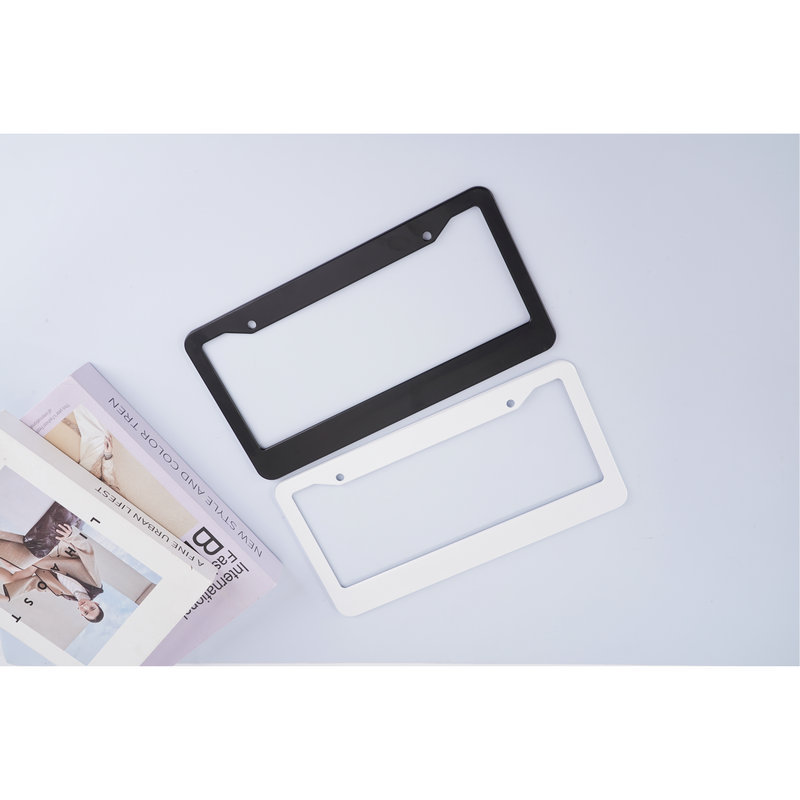 Manufacturer wholesale cross-border narrow-edge thin-edge stainless steel 2-hole license plate frame aluminum alloy stainless steel license plate holder cross-border