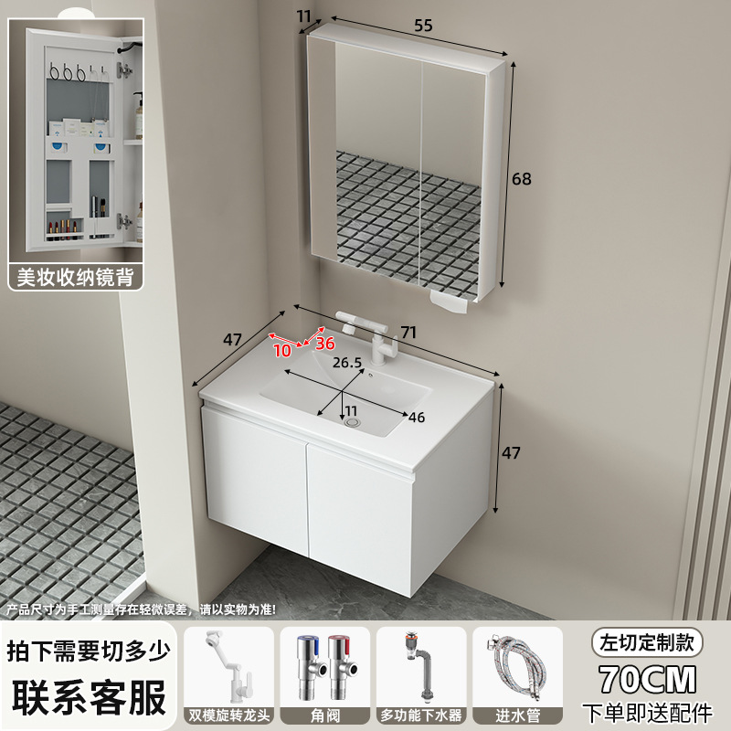 Ángulo cortado panal de abeja gabinete de baño cerámica integral lavabo de forma especial tamaño de inodoro envase lavabo de columna de tubo