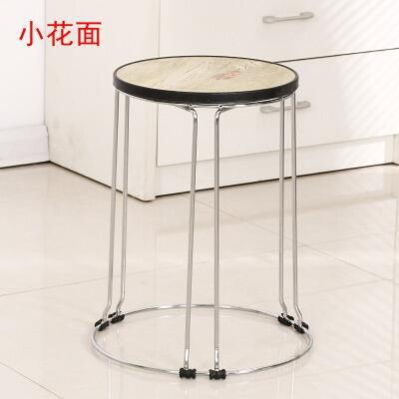 Taburetes redondos de madera sólida taburetes de acero inoxidable taburetes caseros apilables taburetes de hierro forjado dormitorio taburetes de comedor para adultos