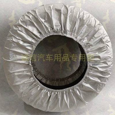 covers for car showrooms; floor protection — Spare wheel cover - pvc-with-fleece-lining-silver-color-tire-diameter-30-39cm