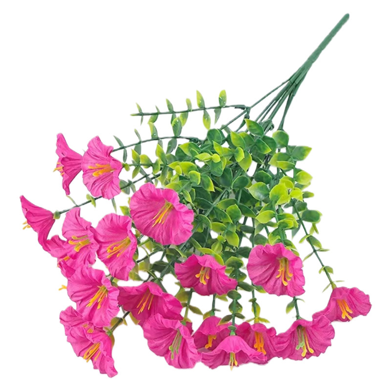Artificial Flowers Bouquet Violet Eucalyptus Flower Decor Home_voghion.com