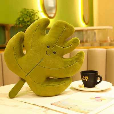 Oyuncaq yastıqlar: Toy, Ginkgo Leaf Doll - green-leaf-pillow-3435cm-035kg-as-shown-in-the-picture
