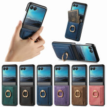 适用Motorola Razr60 Ultra手机壳插卡指环支架MOTO Razr50保护套
