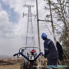 铁塔放线5吨手扶拖拉机绞磨机 双滚筒快速电力施工放线牵引机具