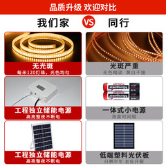 Solar outdoor waterproof ultra-bright camping atmosphere light balcony railing courtyard garden lighting line light strip