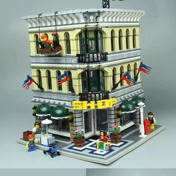 Совместимый с Lego 10211 отдел продаж улица вид assembled конструктор игрушка