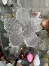 水晶灯片轻奢客厅吊灯创意琉璃五叶花玻璃片灯罩片灯具配件散件