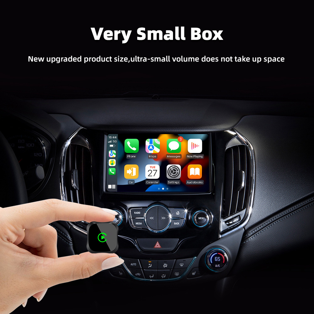 Smart Car Connectivity Adapter 2-in-1: Converts Wired to Wireless in Seconds, CarPlay Android Auto Conversion Box