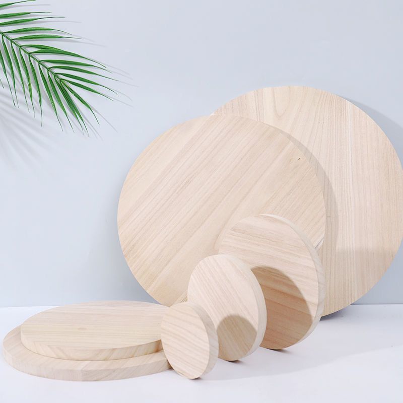 【두께 1.5cm】얇은 오동나무 - 원형 직경 20cm