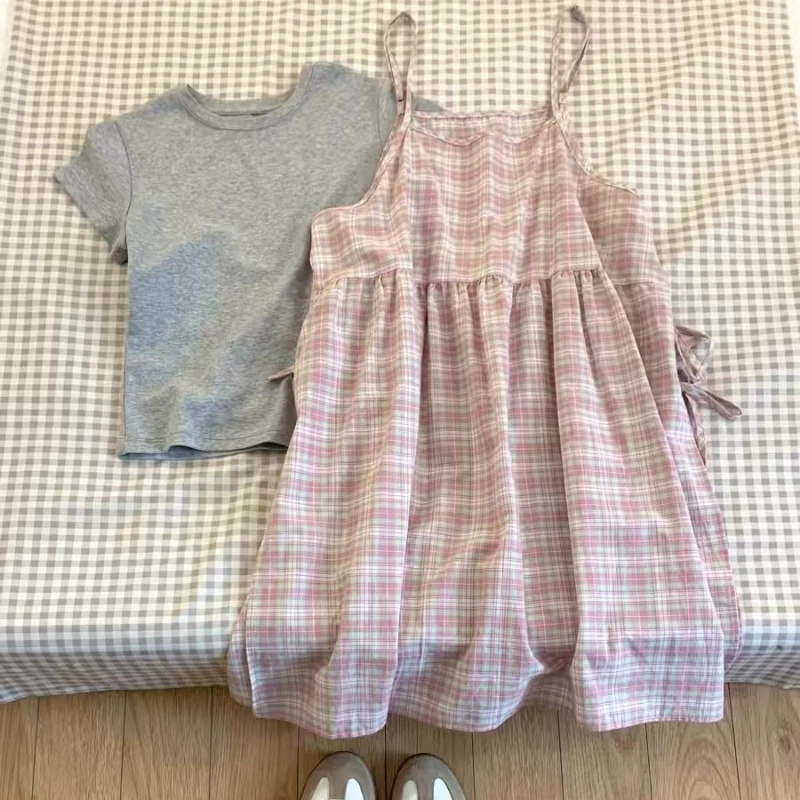 Корейские girl summer outfits — полный комплект новых сладко-детских креплений в стиле dopamine