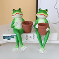 创意家居青蛙摆件动物树脂工艺品卡通客厅桌面装饰品好物跨境新品