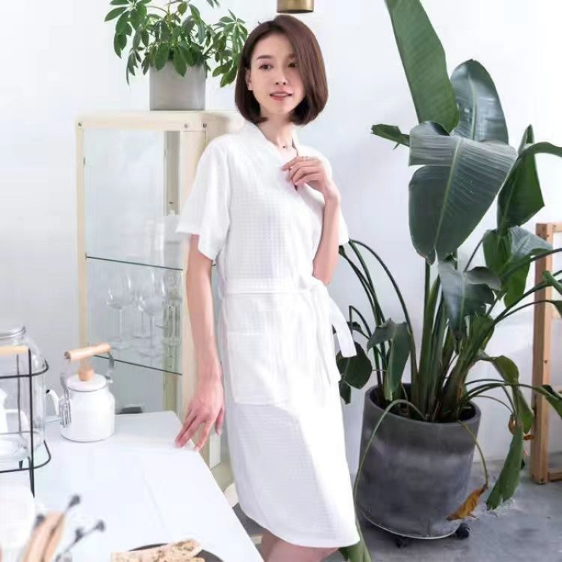 縁億春秋薄着ゆったり男女浴衣ホテル美容院バスローブ春夏朝着カップルパジャマ|undefined