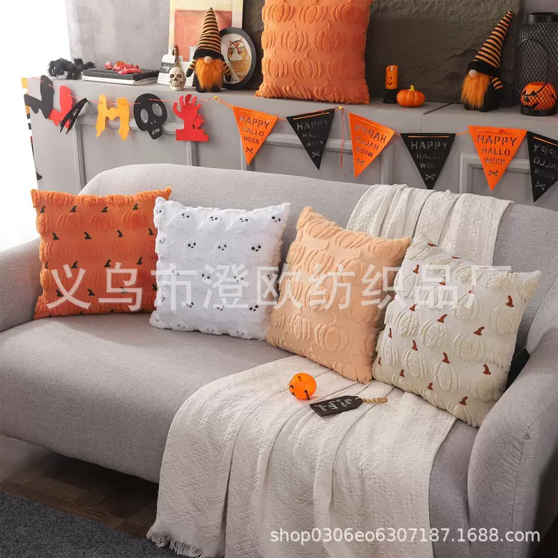 Three dimensional plush ghost pillow, pillowcase, sofa for bed, new collection, halloween
