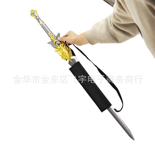 Game peripheral weapon model orange Wu Wuji Yanwei sword gall heart Taichu decoration simulation children soft rubber toy