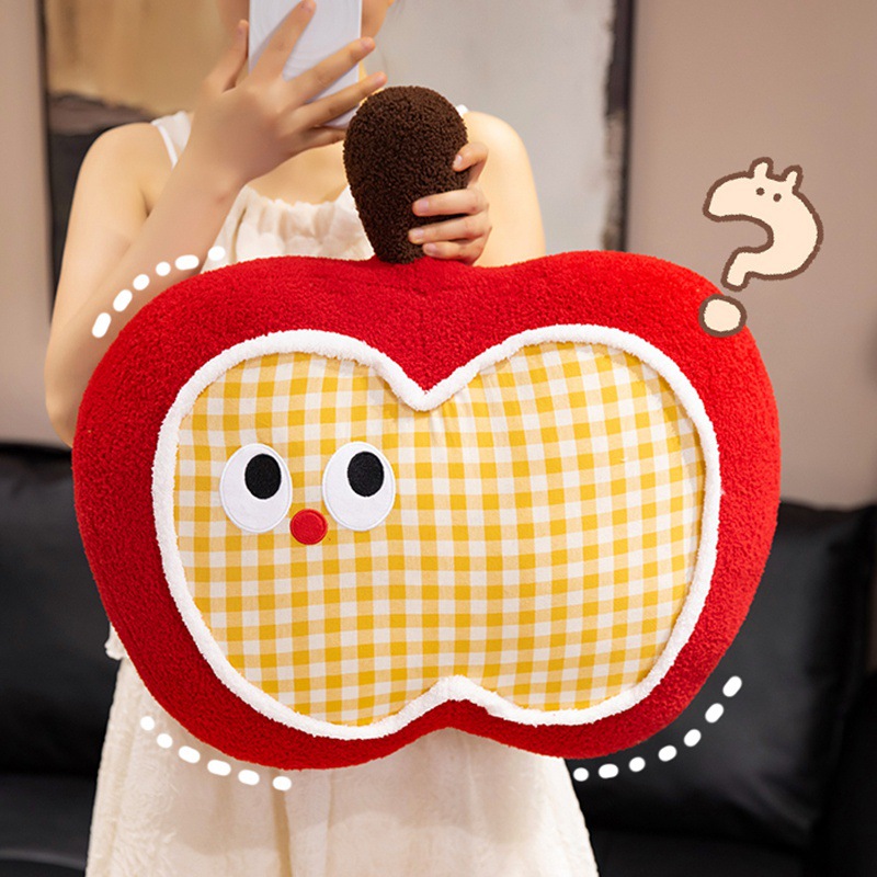Cute Apple Pillow Living Room Sofa Decorative Ornaments Bedside Cushion Sleeping Pillow Office Lumbar Pillow Backrest