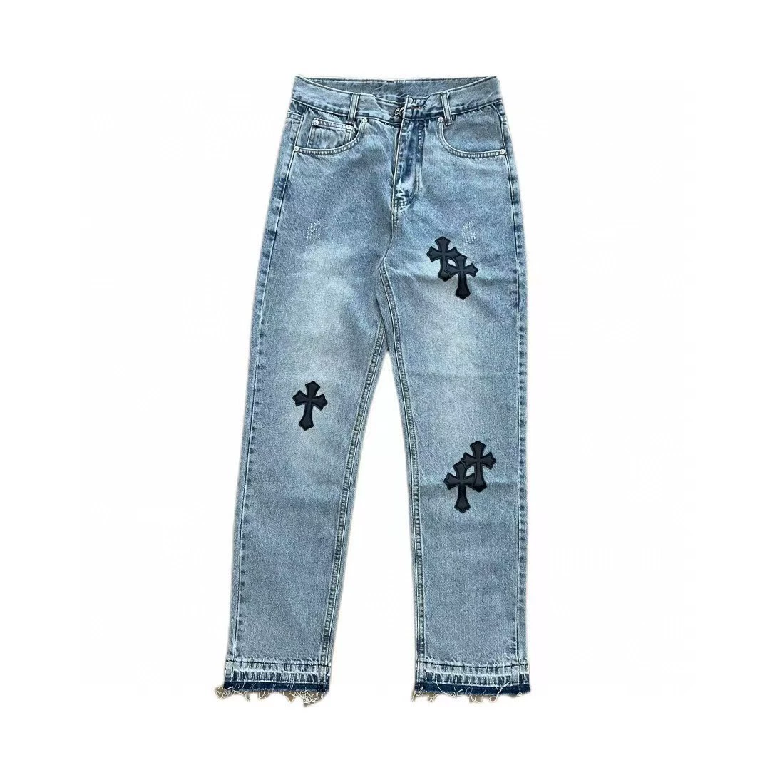 Джинсы из денима для любимой, с вышивкой, oversize, оптовая продажа