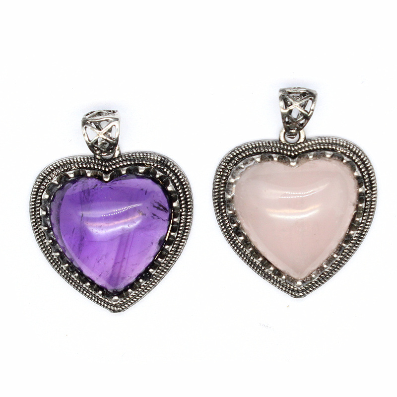 12g Weight Pendant Jewelry Making Type DIY Jewelry Accessories Classification 1 Piece Quantity natural stone Material Heart Shape Pattern Plating Design Vintage Style, Simple Style Style 1 Piece Natural Stone Heart Shape Pendant 2
