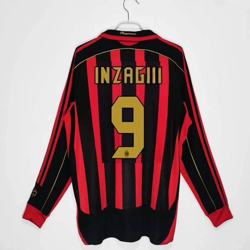Ретро-футболка 0607AC22 Kakanestama R Tini Inzagi Pirlo длинные рукава, футболка для футбола