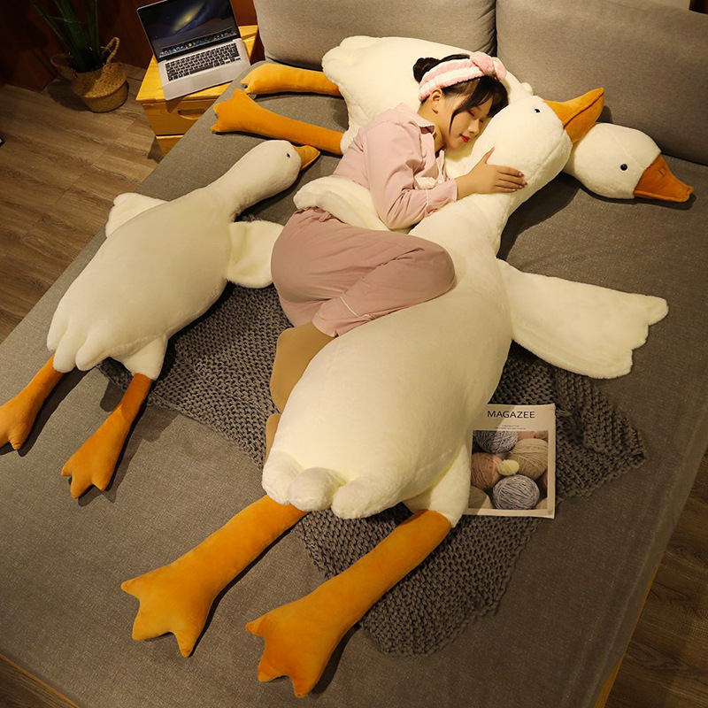Internet Celebrity Big White Goose Doll Plush Toy Baby Sleeping Long Pillow Comfort Doll Doll Gift Exhaust Pillow Internet Celebrity Big White Goose Doll Plush Toy Baby Sleeping Long Pillow Comfort Doll Doll Gift Exhaust Pillow