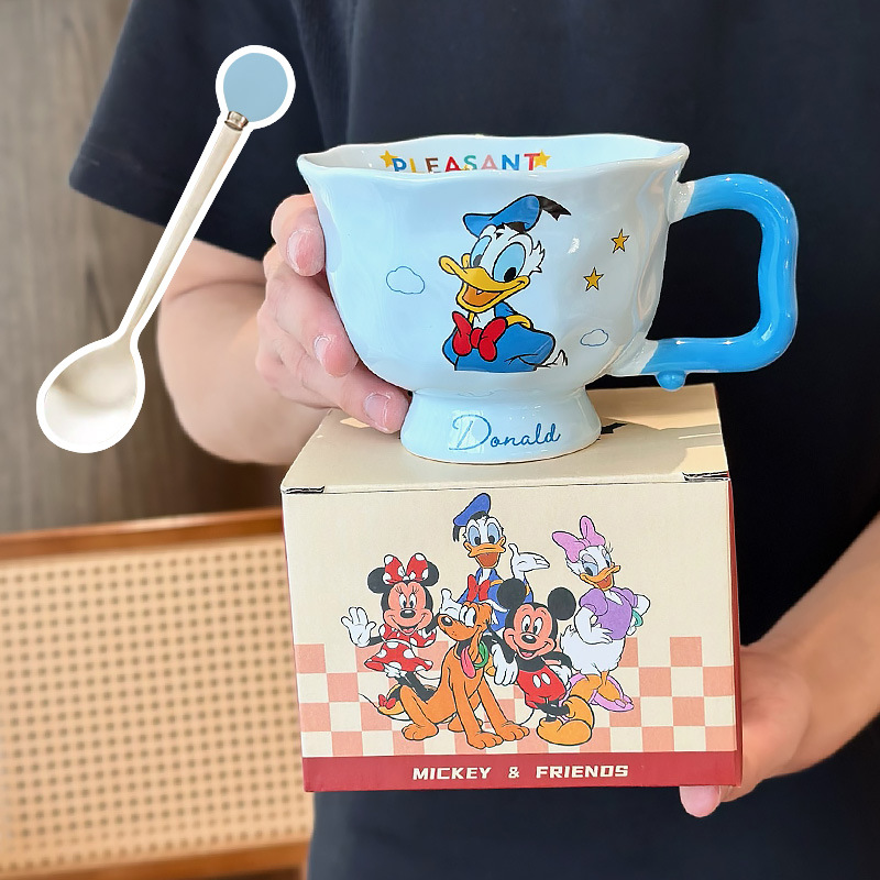 Mickey Mouse para niños tazas de agua casera tazas de desayuno de cerámica tazas lindas tazas de café de oficina dormitorio