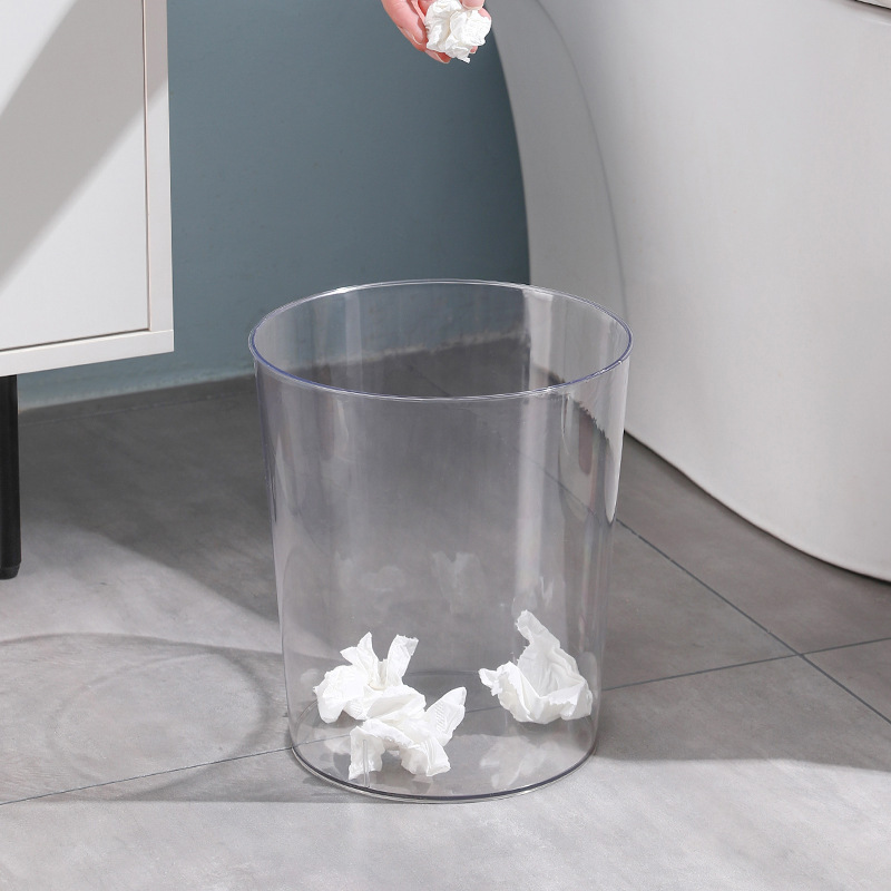 Transparent Simple Large Trash Can for Home Accessible Luxury Living Room Bedroom Kitchen Office Large Capacity Bathroom Paper Basket Transparent Simple Large Trash Can for Home Accessible Luxury Living Room Bedroom Kitchen Office Large Capacity Bathroom Paper Basket