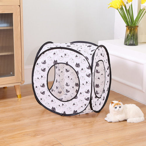 Cross-border new products foldable pet cat tent tunnel cat bed pet supplies rolling dragon pet tent cat nest wholesale 