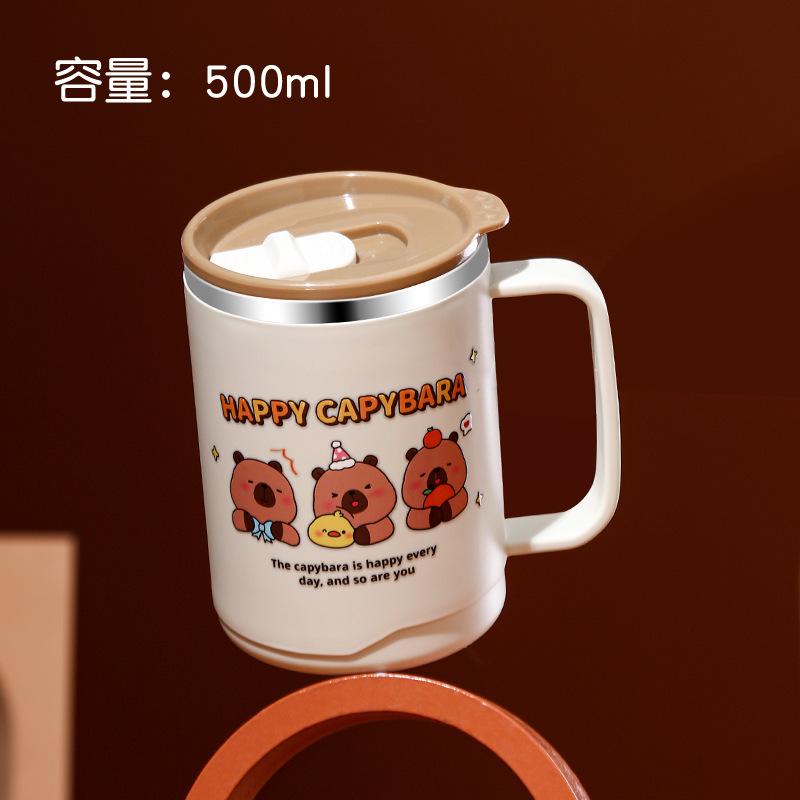 Taza de café de acero inoxidable 304 de doble capa, antiquemaduras, diseño moderno y creativo, suministro directo Yuedisi