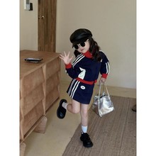 2024秋季新款女童运动风洋气套装韩版女宝宝时髦外套半身裙两件套
