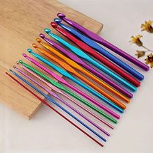 钩针工具套装 彩色氧化铝单头编织钩针 DIY织毛衣手工毛线勾针