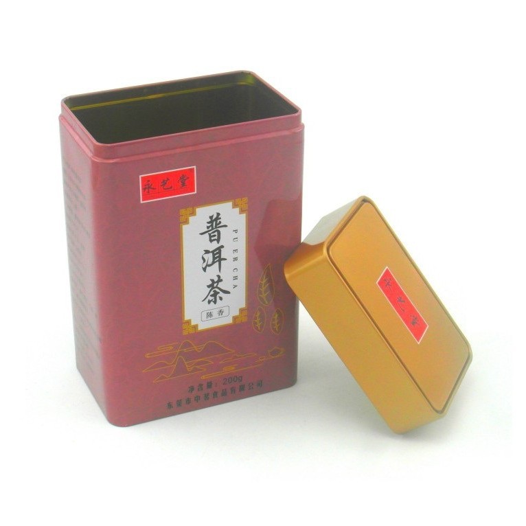 200克装普洱茶铁盒   茶叶铁罐 食品包装铁盒 铁盒生产厂家  制罐