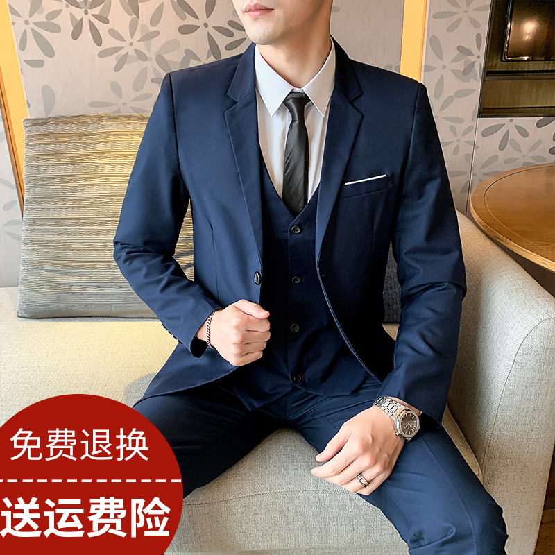 Traje de los hombres traje estilo coreano casual traje de negocios chaqueta profesional delgado vestido formal mejor hombre vestido de novia novio