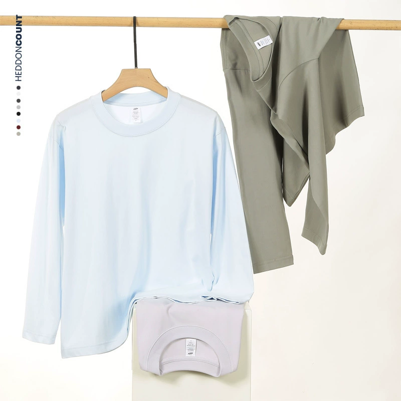 Tengjue мужская одежда японская футболка с длинными рукавами 230G весной