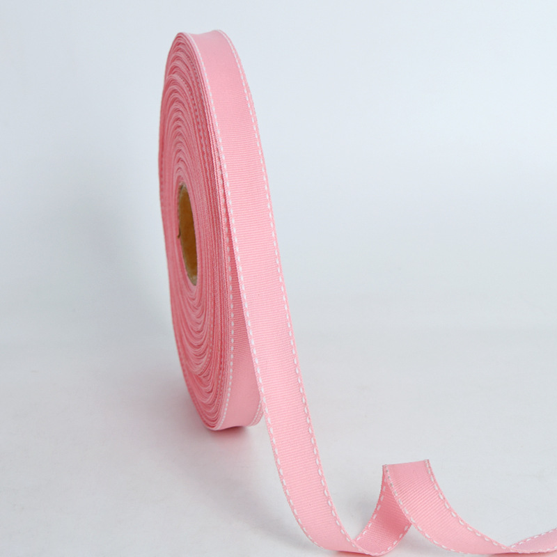 Cinta de poliéster acanalado personalizada al por mayor, punto de puente, punto de salto, caja de cinta, cinturón de borde, accesorios de ropa, cinta de rosca, cinta de bricolaje