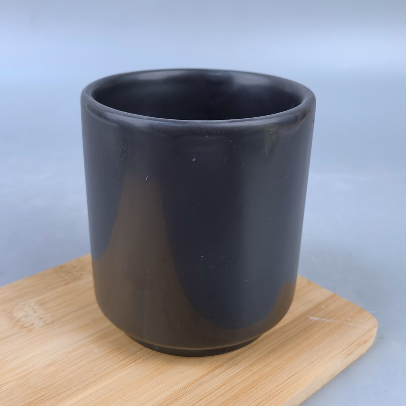 tecnología de transferencia de agua de mármol simple taza de cerámica de cera de soja taza vacía logotipo de cera de soja azul