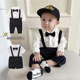 男童西装秋款宝宝1周岁礼服男夏抓周衣服婴幼儿童生日绅士套装潮