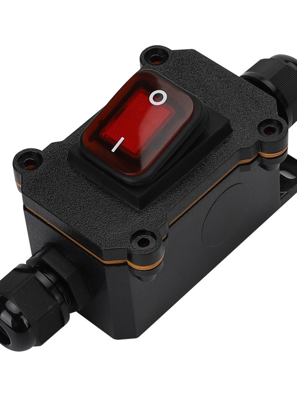 30A大电流防水开关220V中途改加装12v/24V按钮手捏16A直流开关线