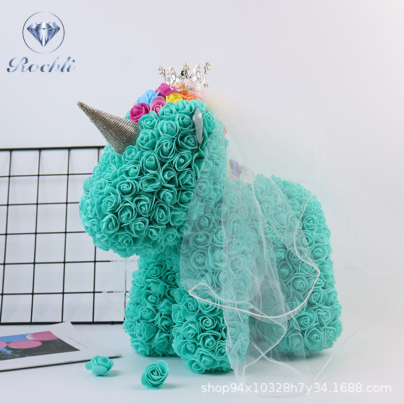 Corona, velo de cabeza, unicornio, flor inmortal, chica, amante, cumpleaños de Navidad, esposa.