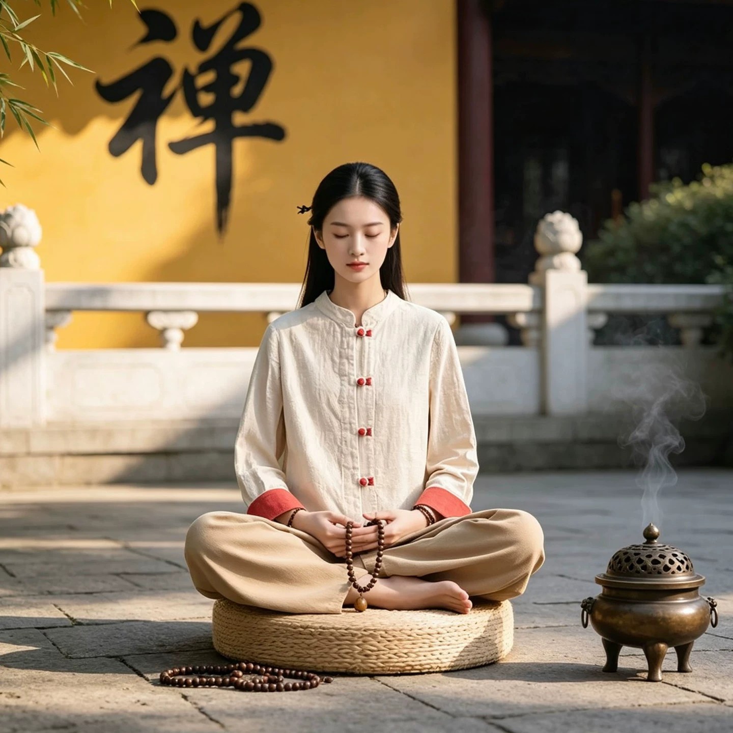 居士服女款秋季中式国风棉麻上衣禅意佛系女装打坐禅修服太极服女