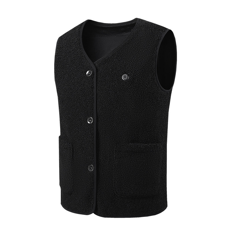秋冬智能发热衣服电热马甲泰迪绒保暖USB恒温16区发热服马甲背心|undefined