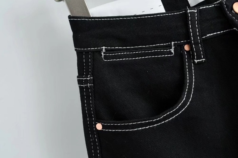 jeans de cintura alta con elástico grueso NSXDX117340