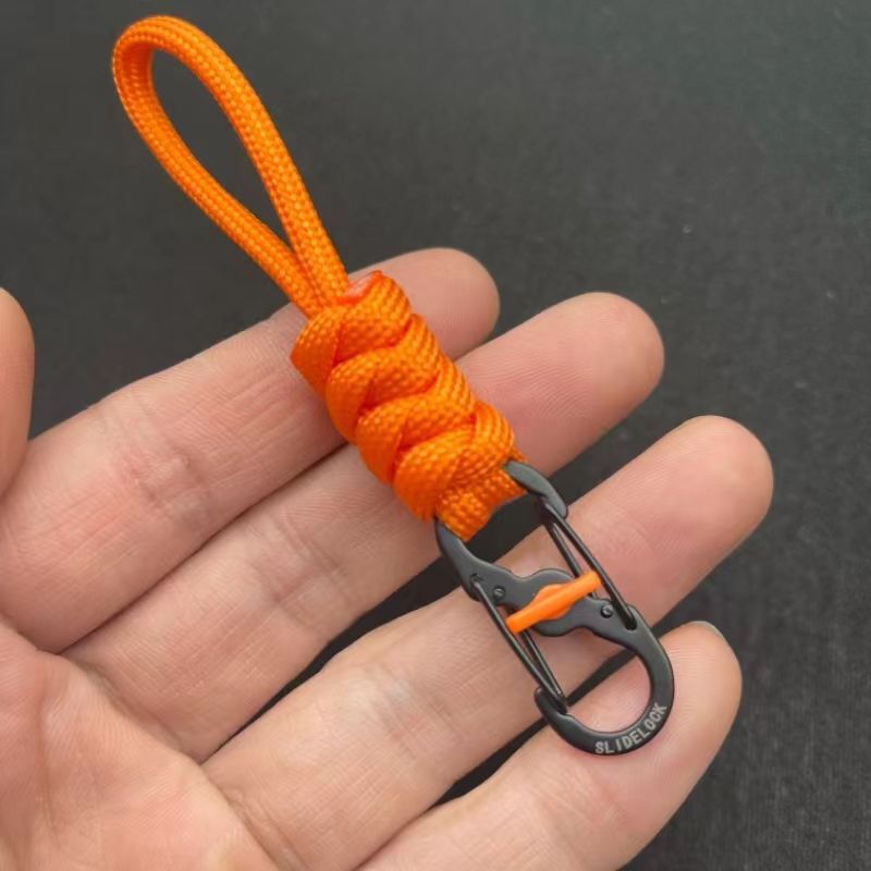 Short Paracord Anti-Theft Anti-Loss Figure-Eight Keychain with Lock, Portable Outdoor Lanyard Hook, Wrist Strap Buckle Short Paracord Anti-Theft Anti-Loss Figure-Eight Keychain with Lock, Portable Outdoor Lanyard Hook, Wrist Strap Buckle