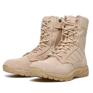 High-top Wear-resistant Non-slip Outdoor Men's Combat Boots Station Training Boots Security Shoes Tactical Summer Breathable Training Boots Combat Boots