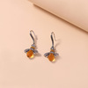 Retro crystal, zirconium, earrings, accessory, European style, wholesale