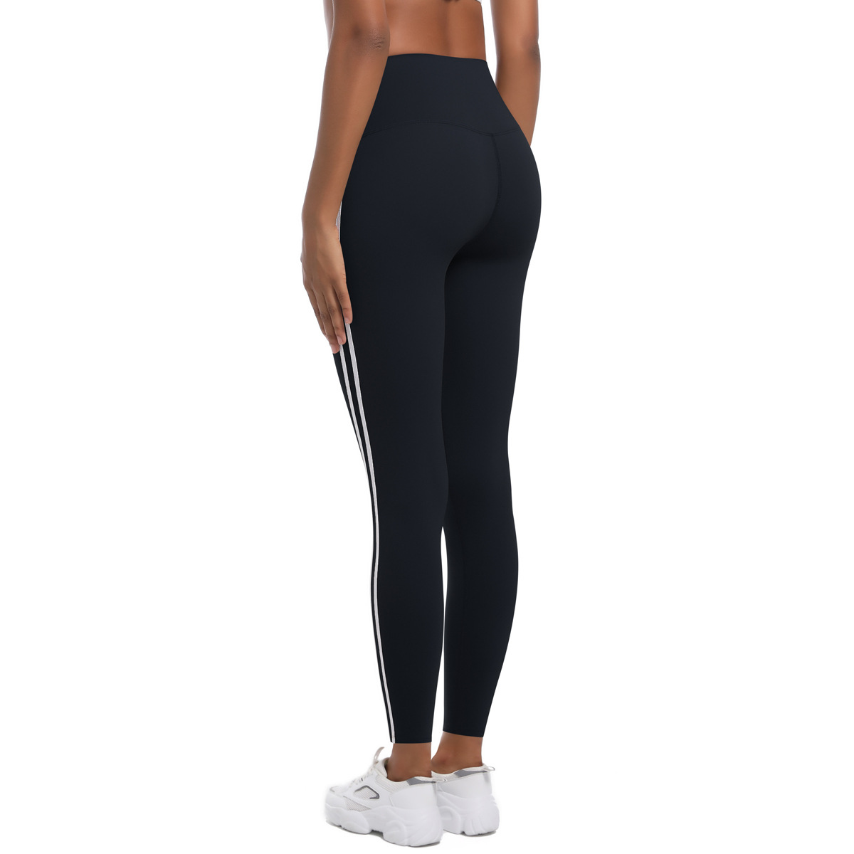 210g Weight Sleeveless Sleeve Length Nylon Fabric Type Short Top Length Leggings Pants Type Running, Sports Occasion Collarless Neckline Stripe Pattern Side Stripe Design Fitness, Sport Style Style Fitness Sport Style Stripe Nylon Collarless Side Stripe Active Bottoms Leggings 9