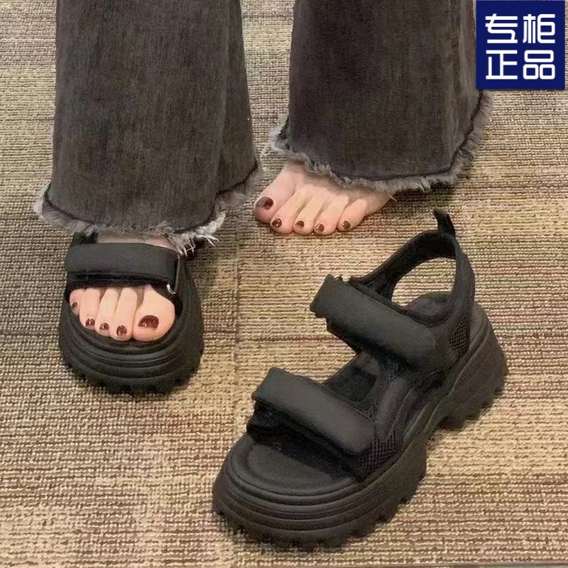 Thick-Soled Beach Sports Magic Casual Women's Platform Shoes 2025 Summer Sandals Versatile Sandals New Style