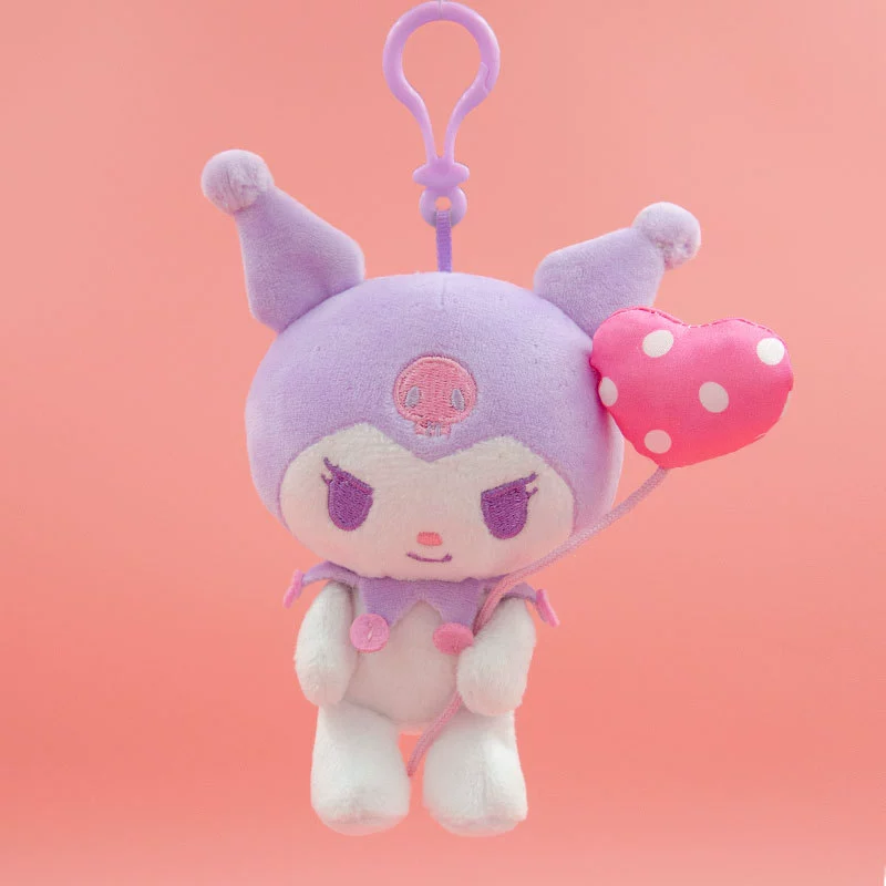 Плюшевая игрушка Sanrio My Melody & Kuromi, лицензированная плюшевая подвеска-куколка 16–30 см и сидячая плюшевая кукла