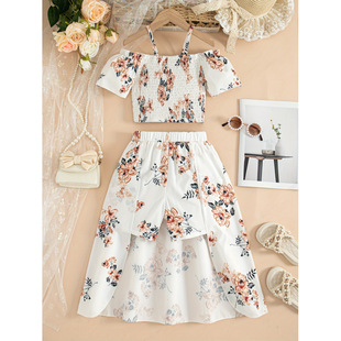 B 29532 Flower print girls camisole set ����ӡ��Ůͯ�������b