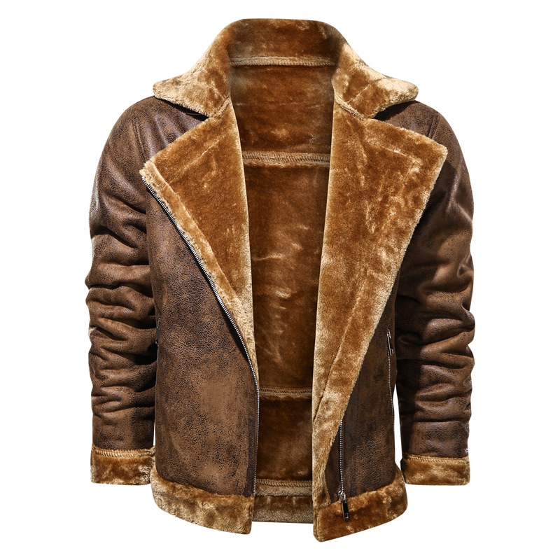 Men's Cotton Jacket Regular Fit With Pockets In Brown_voghion.com