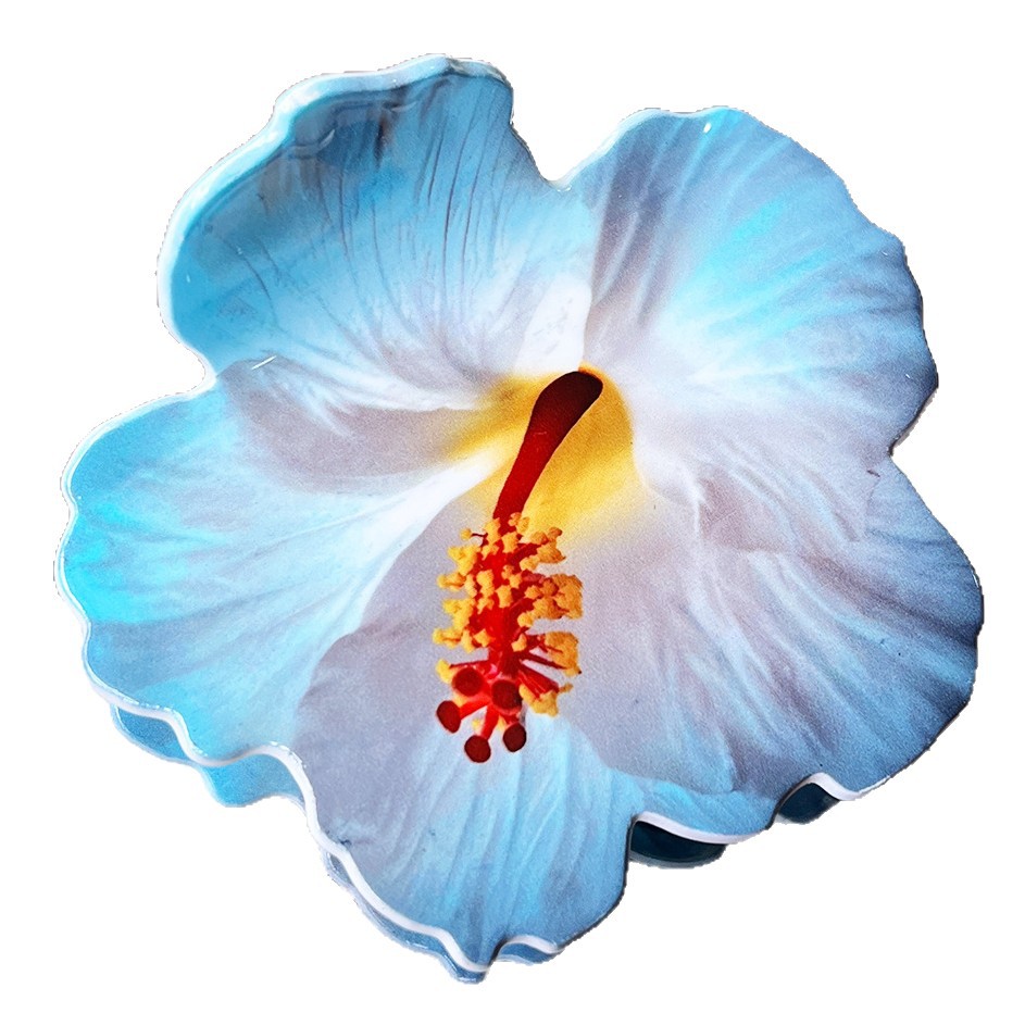 Ácido acético imitación de 10 cm nuevo imitación Fusarium flores clip de pelo vacaciones de turismo de playa fotos flores creativas DIY